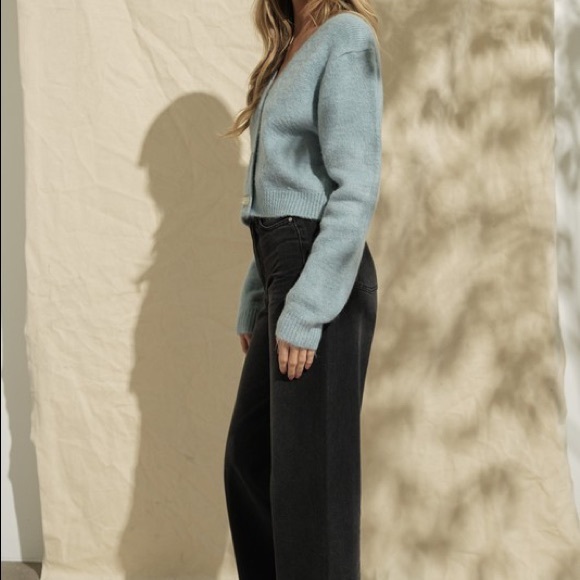 🦋 BECKA BLUE V-NECK CARDIGAN - Picture 7 of 7